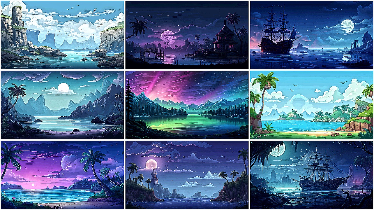 Media 1 for listing BACKGROUND - Pixel Island 2