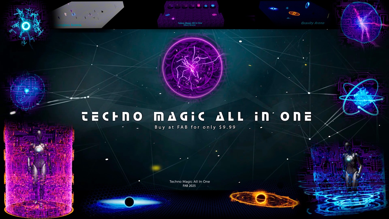 Media 1 for listing Techno Magic All In One - Sci-Fi Spells VFX and Materials