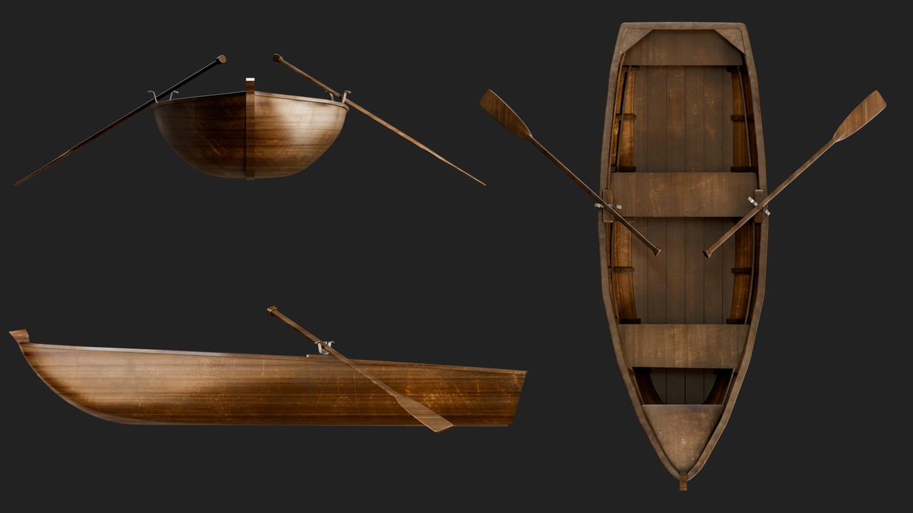 Media 1 for listing Wooden Boat Oak Wood