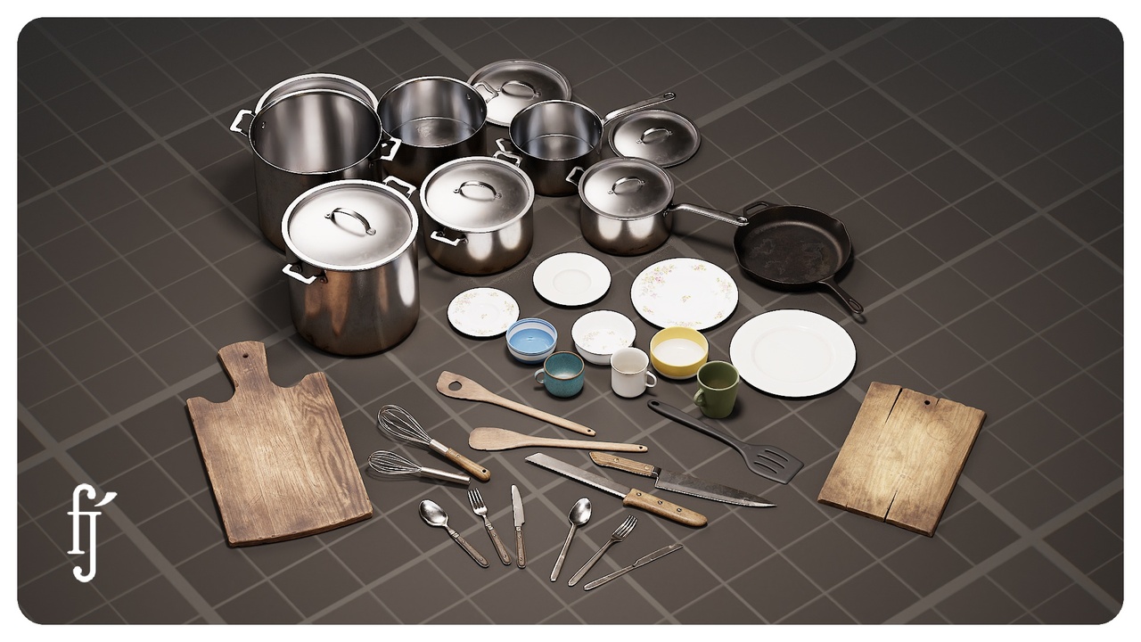 Media 1 for listing Kitchen Dishes and Cookware Set Pots Pans Cutlery and Plates