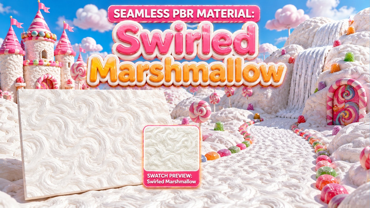 Media 1 for listing Candy & Sweets Chocolate Sugar Surface Materials - 10 Seamless 4K PBR Textures