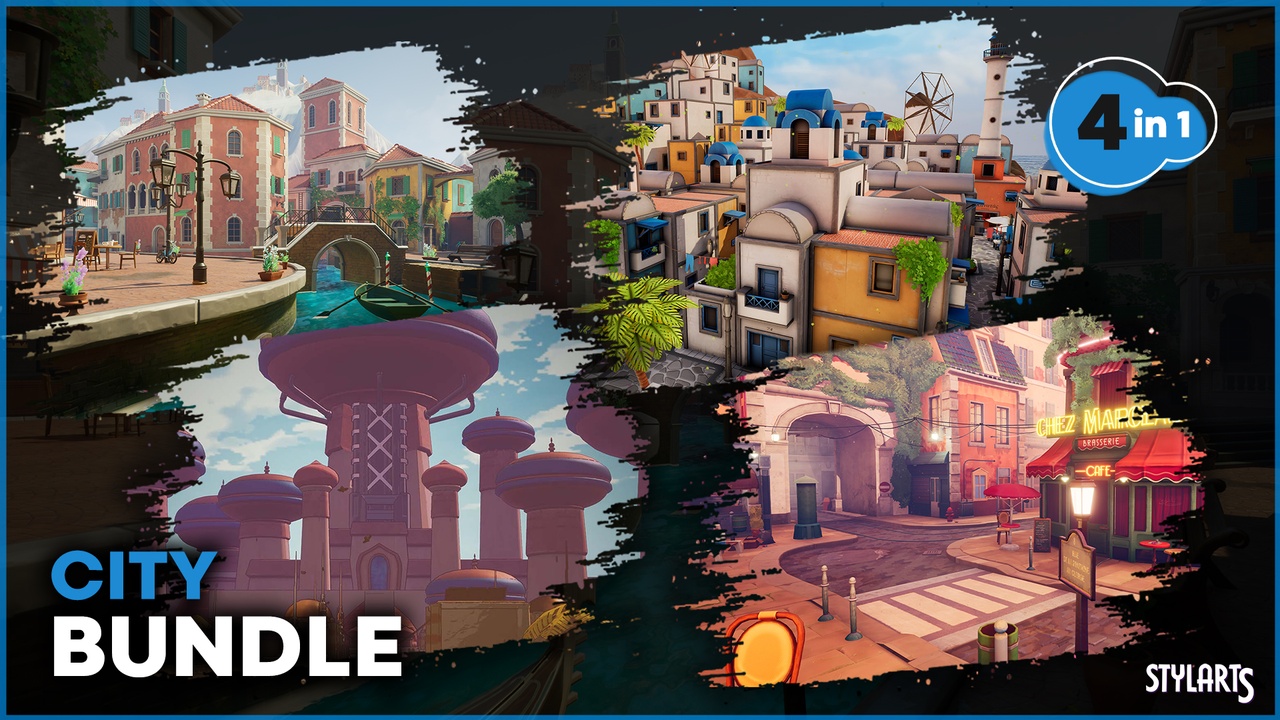 商品 Stylized City Bundle ( Stylized Stylised City Bundle City Greek Italian Greek ) 的媒体 1