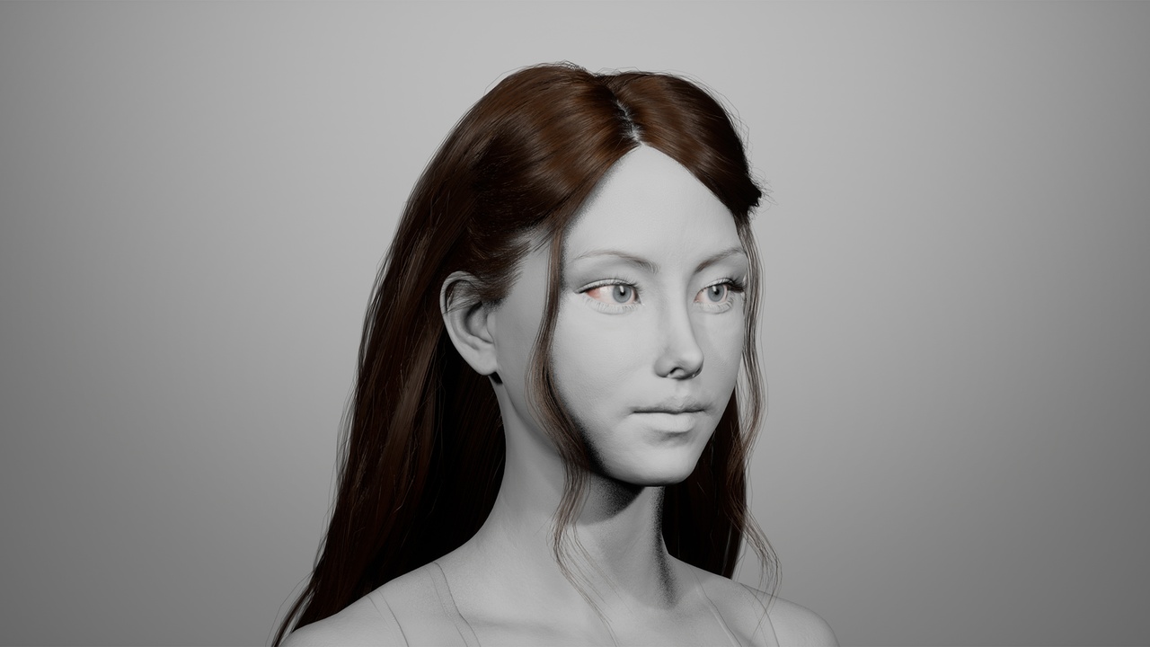 Media 1 for listing MetaHair 236- Groom hair for Metahumans - With low lowpoly version