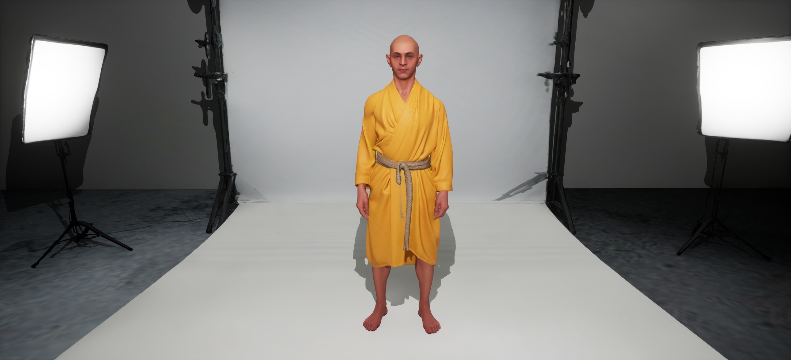 Media 1 for listing Male Monk Character - Ready To Rig