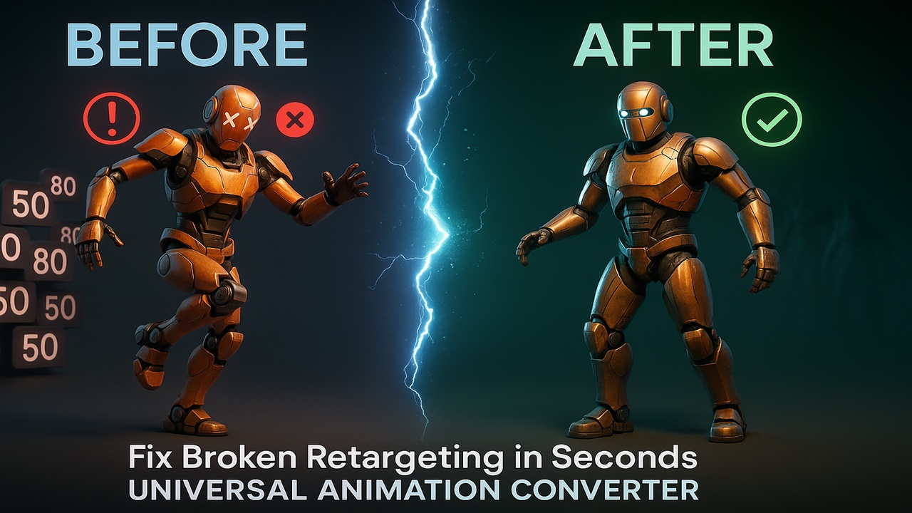 Media 1 for listing Universal Animation Converter & Retargeting Pro