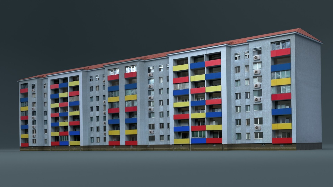 Media 1 for listing ColorBlock Apartment Block – With & Without Air-Conditioners