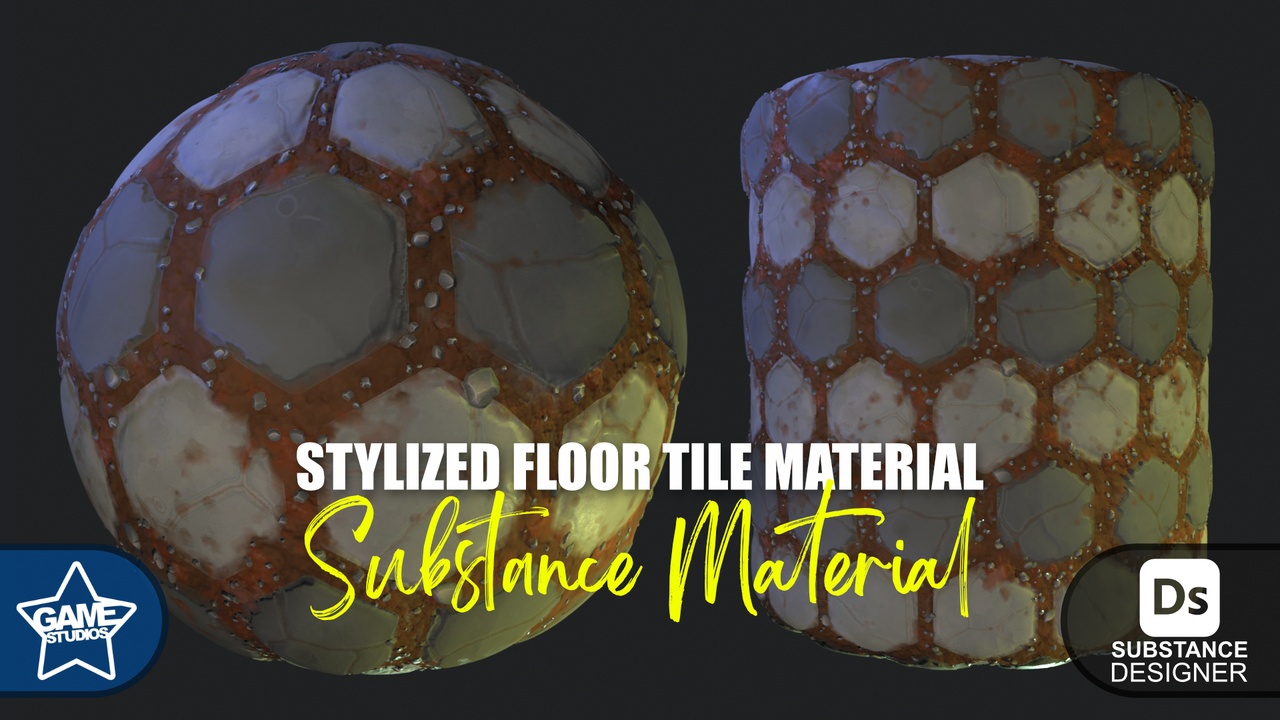 Media 1 for listing Stylized Floor Tiles Material 13 (PBR Textures)