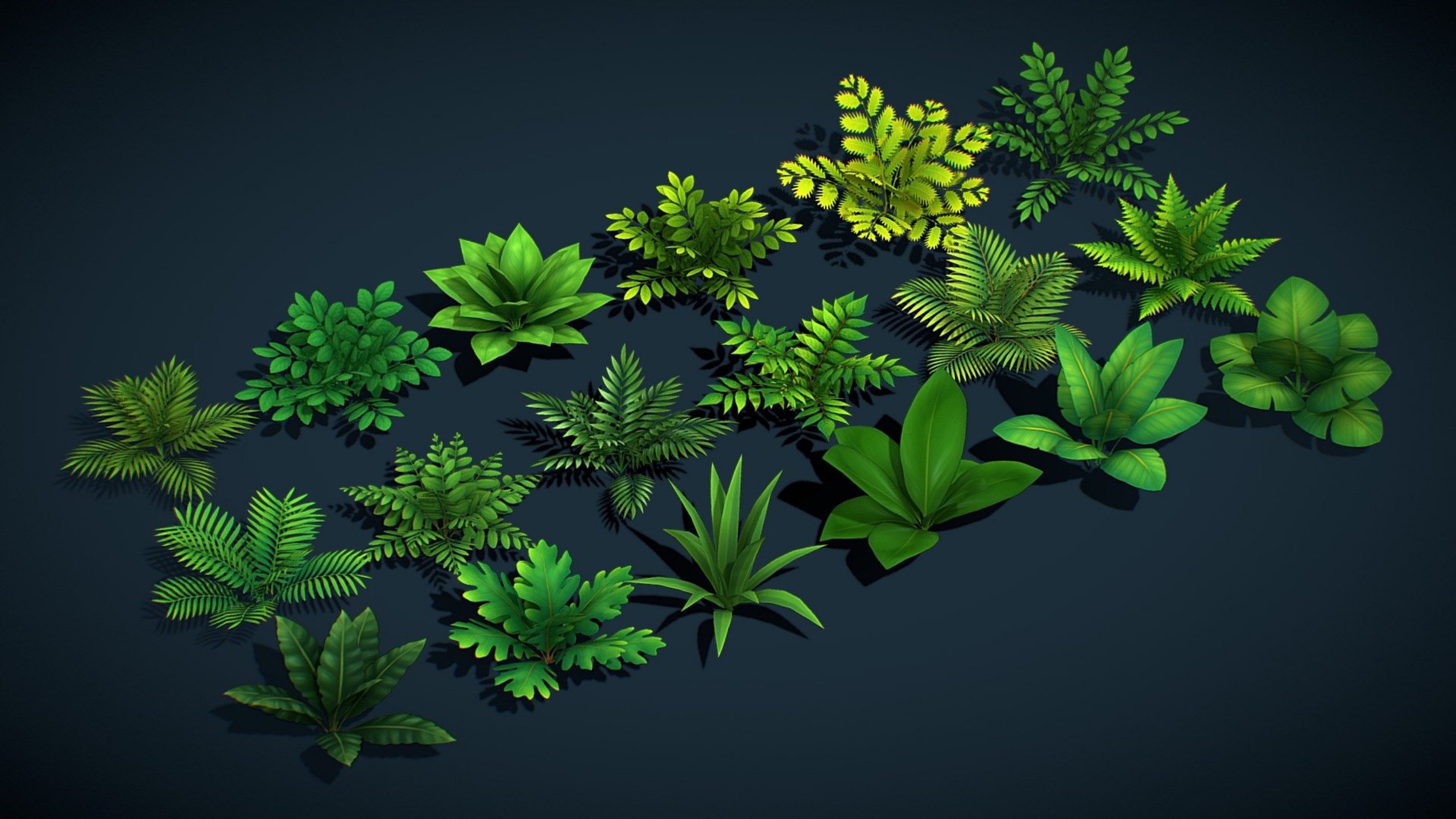 Stylized Foliage Pack : Lowpoly Plants for Games and Environments VOL-1 ...