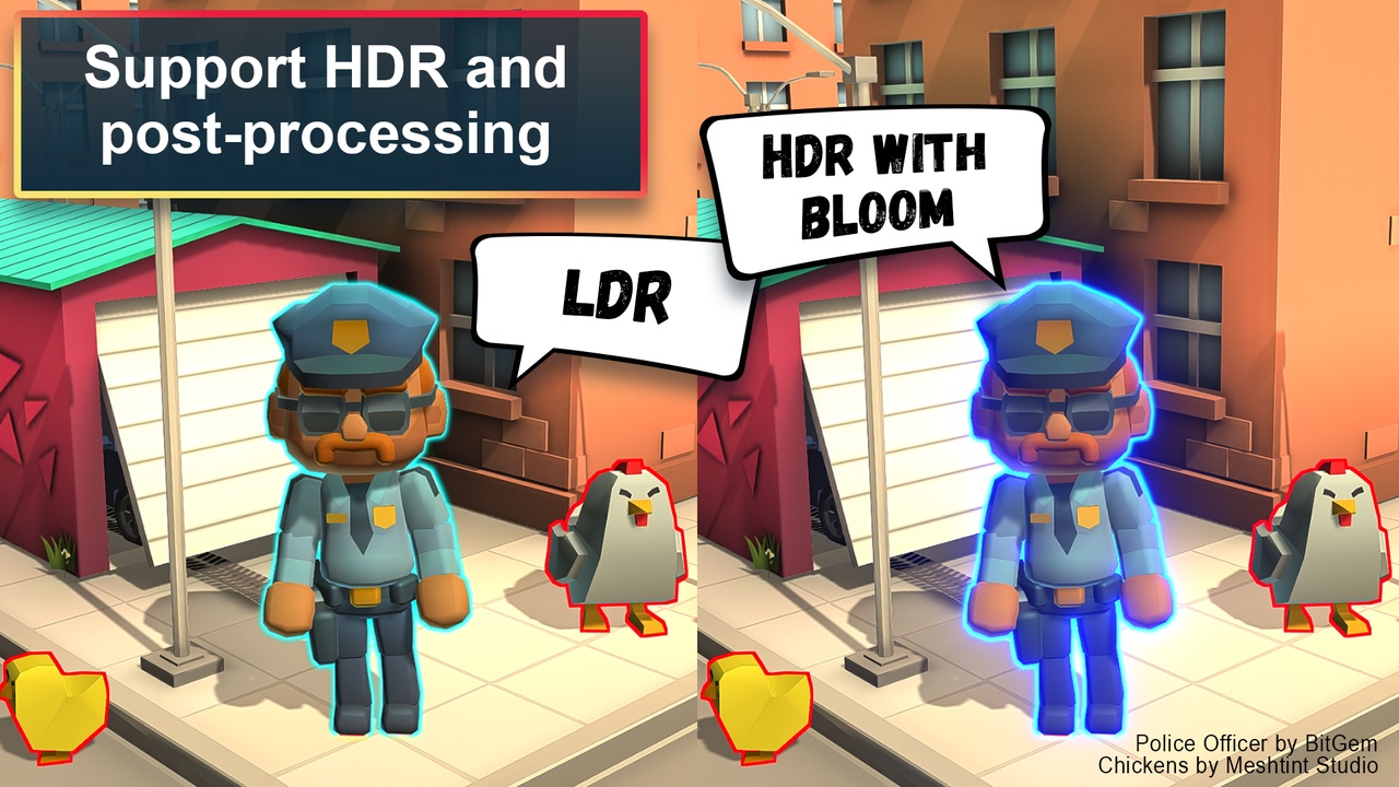 Media 1 for listing Easy Performant Outline 2D | 3D (URP / HDRP and Built-in Renderer)