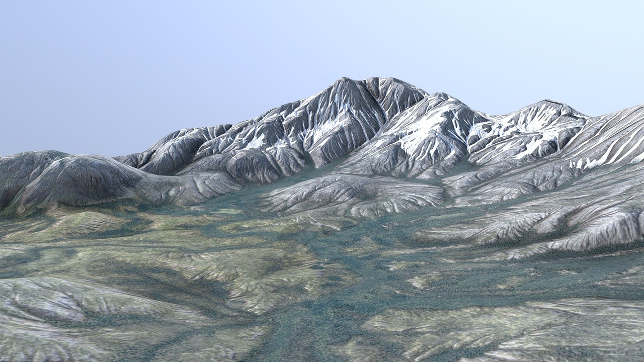 Media 1 for listing Stylized Rocky Mountain Backdrop (Lowpoly)