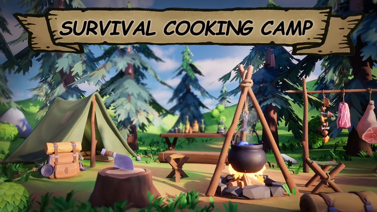 Media 1 for listing Survival Cooking Camp - Stylized Hand-Painted RPG Props