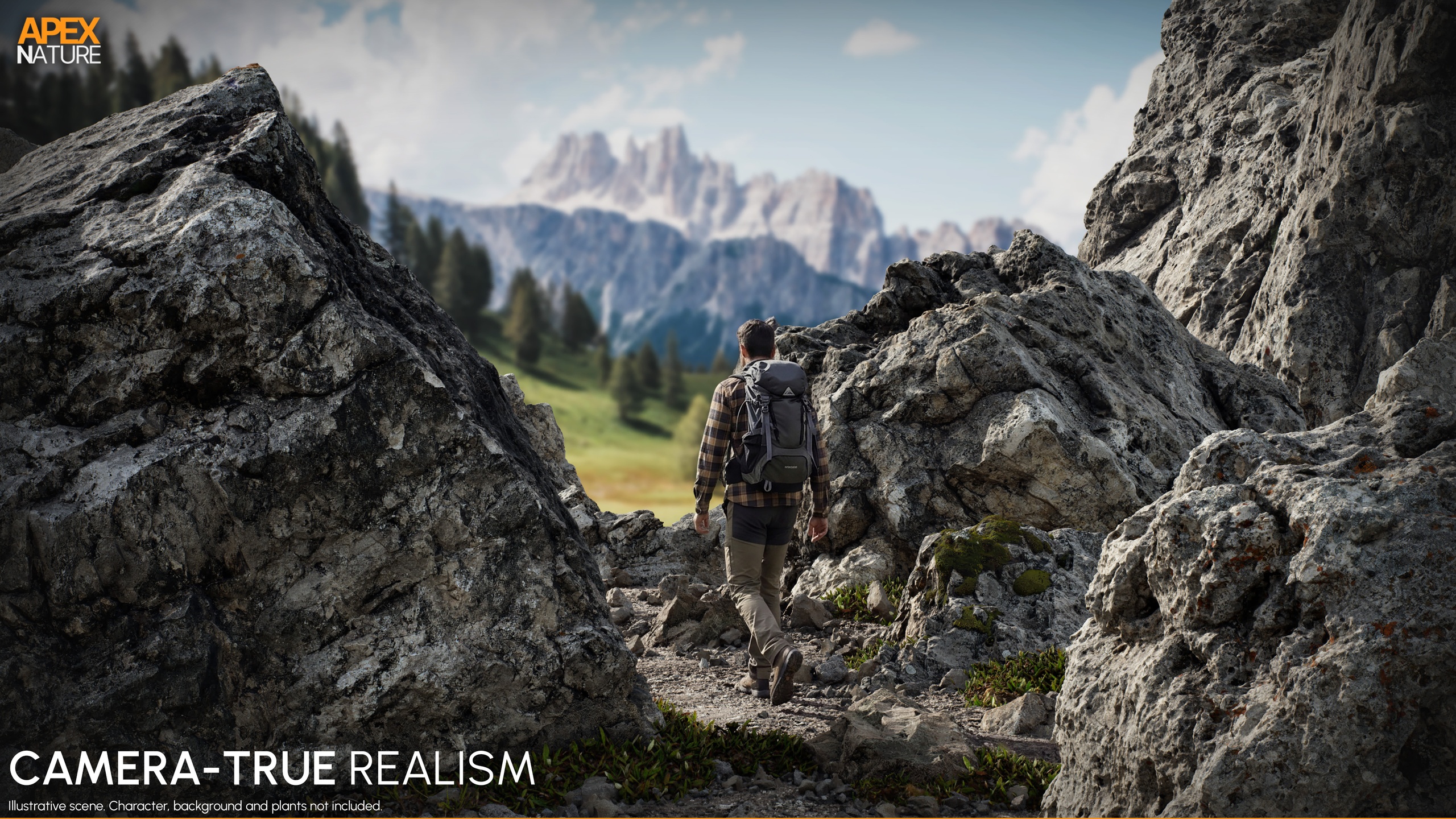 Media 1 for listing Dolomites — Rocks, Boulders & Gravel Collection | 3D Scanned · 8K–16K · Nanite