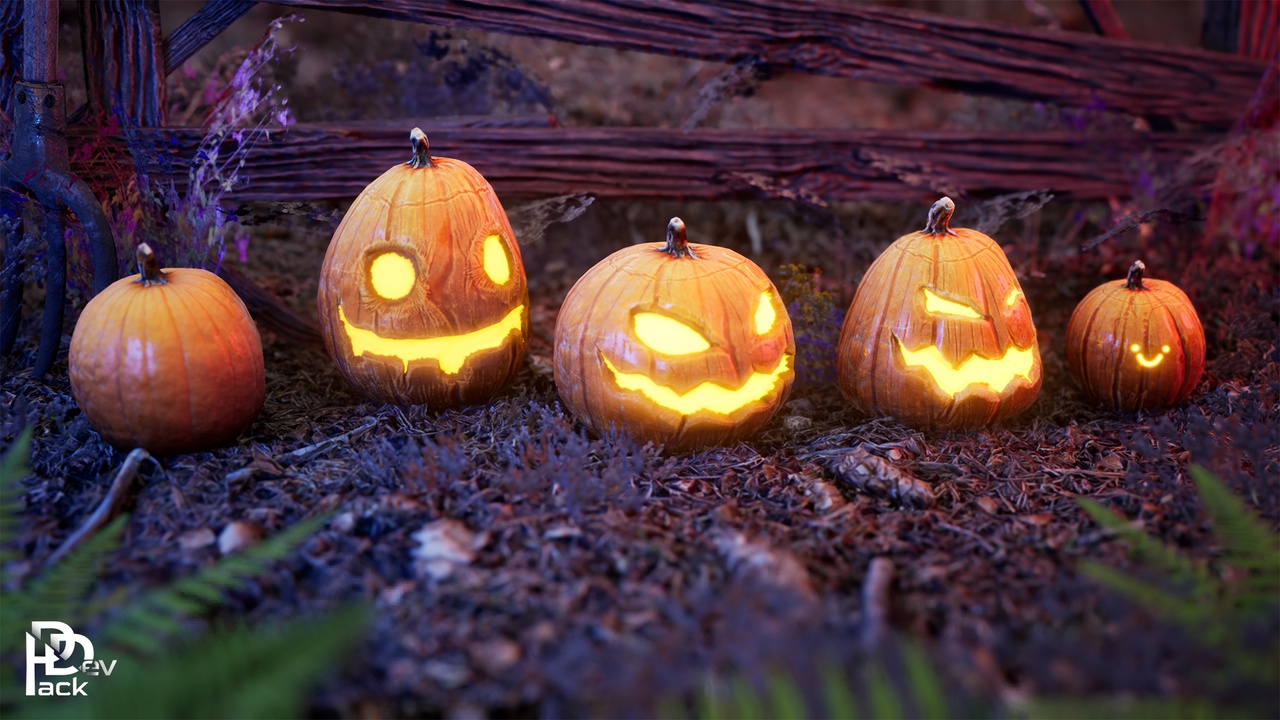 Media 1 for listing Halloween Pumpkins / 10+ Variations & Vegetation