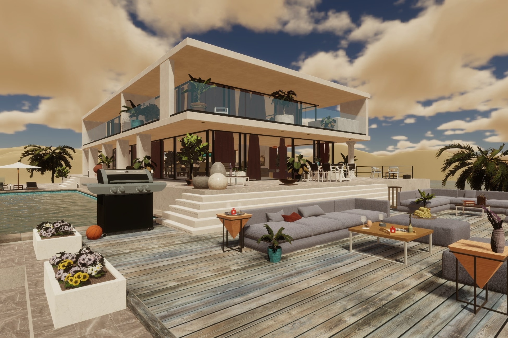 الوسائط 1 للقائمة Modern Villa and Pool