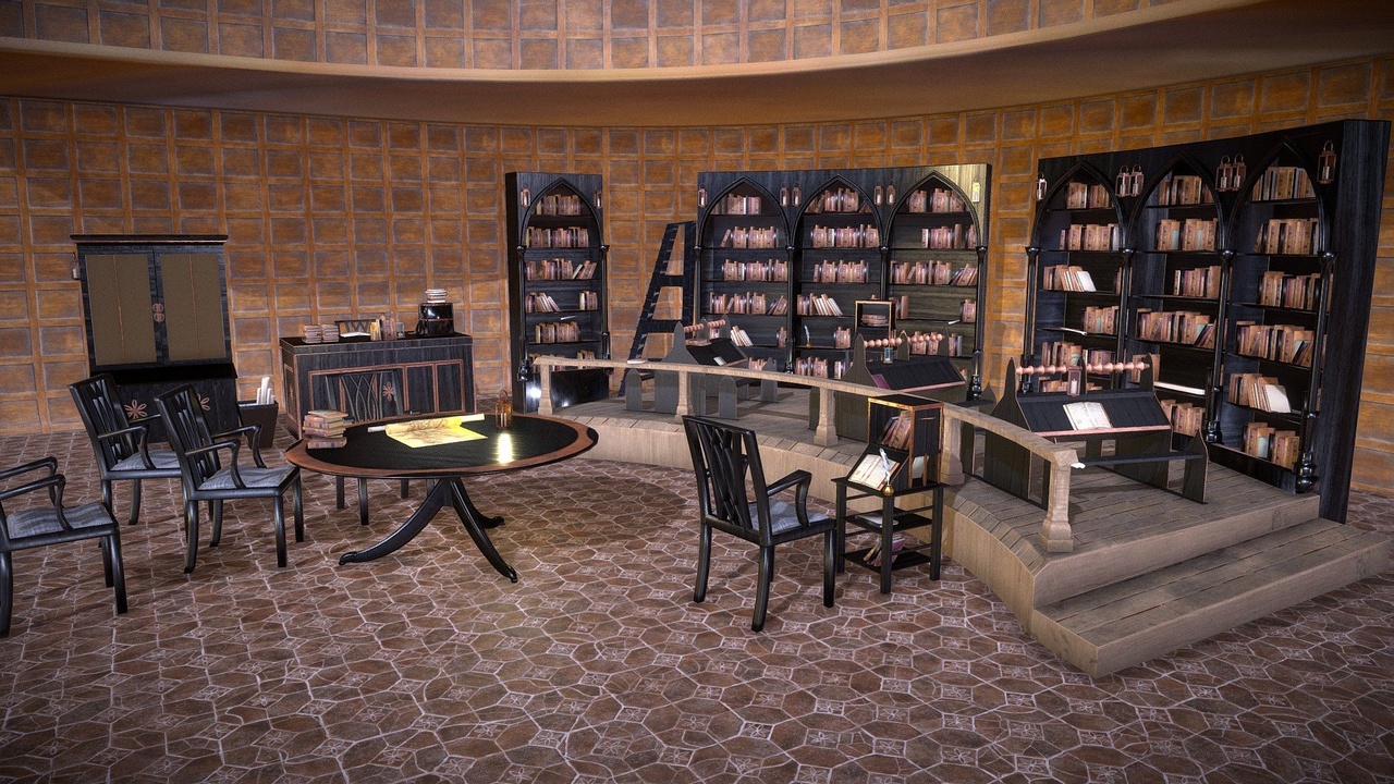 Media 1 for listing Medieval Library Model Pack (Black) low-poly