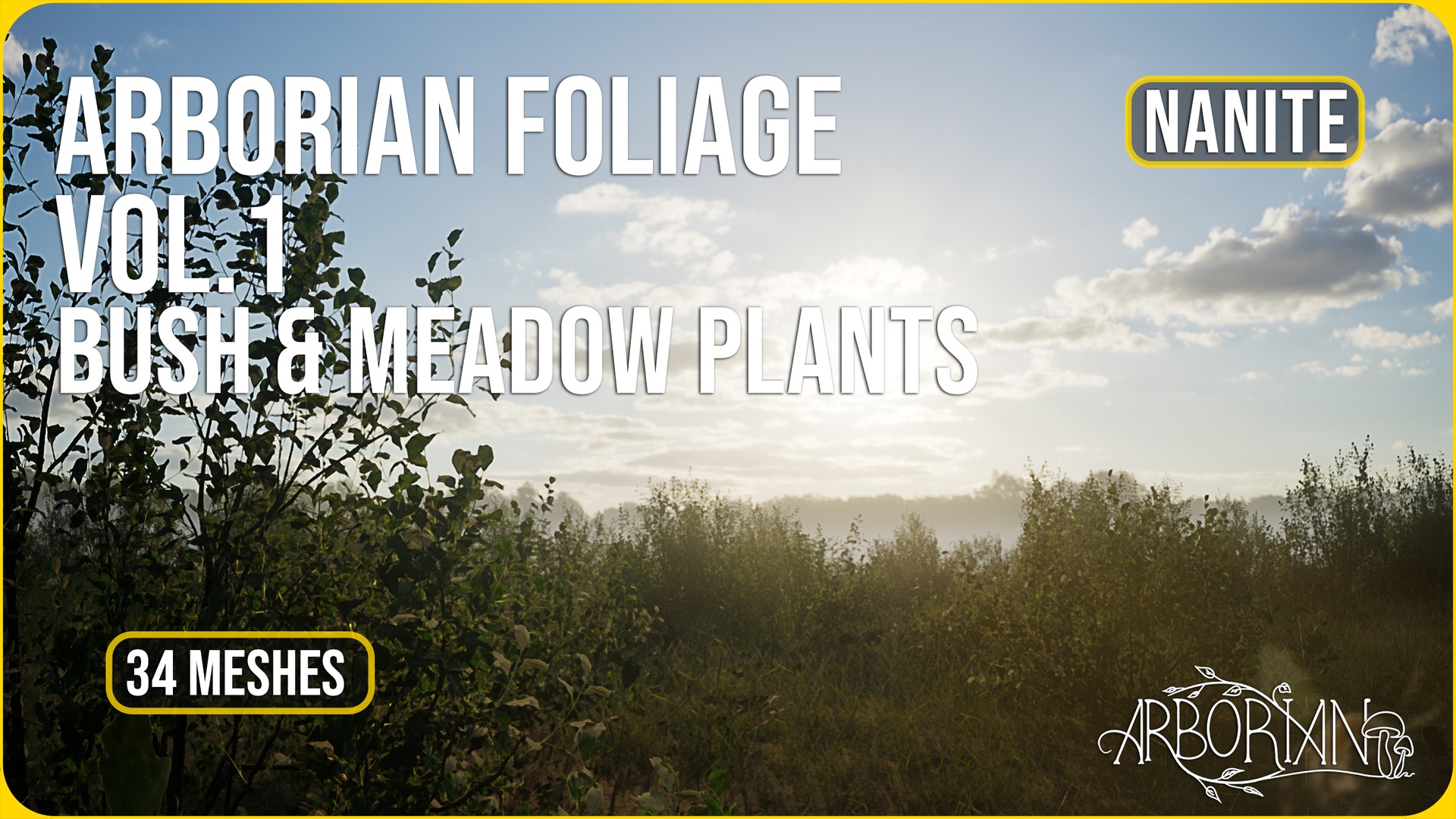 Media 1 for listing ArborianStudio Foliage Vol.1 | Nanite Bush & Meadow Plants Sample