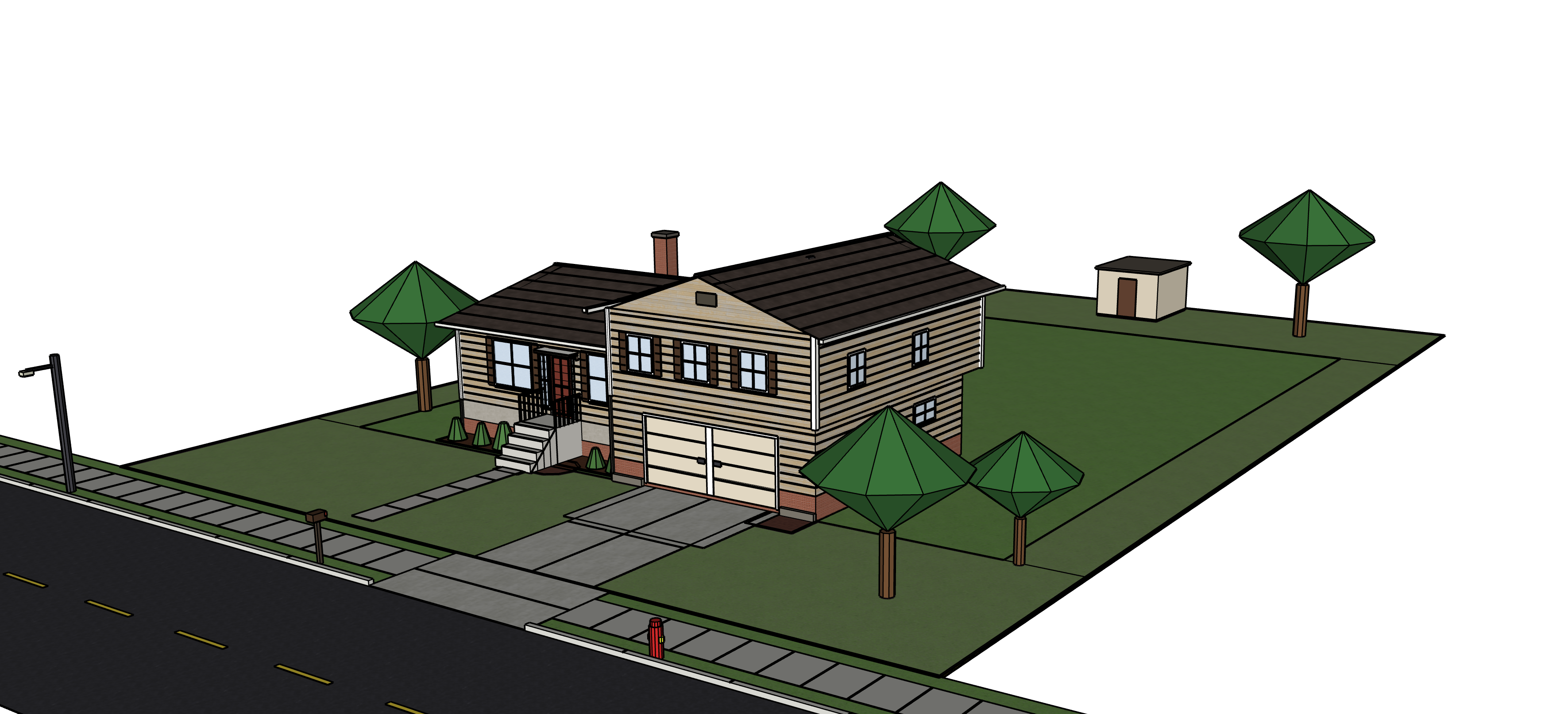 Procedural Split-Level Suburban Home Pack v2.13 | Fab
