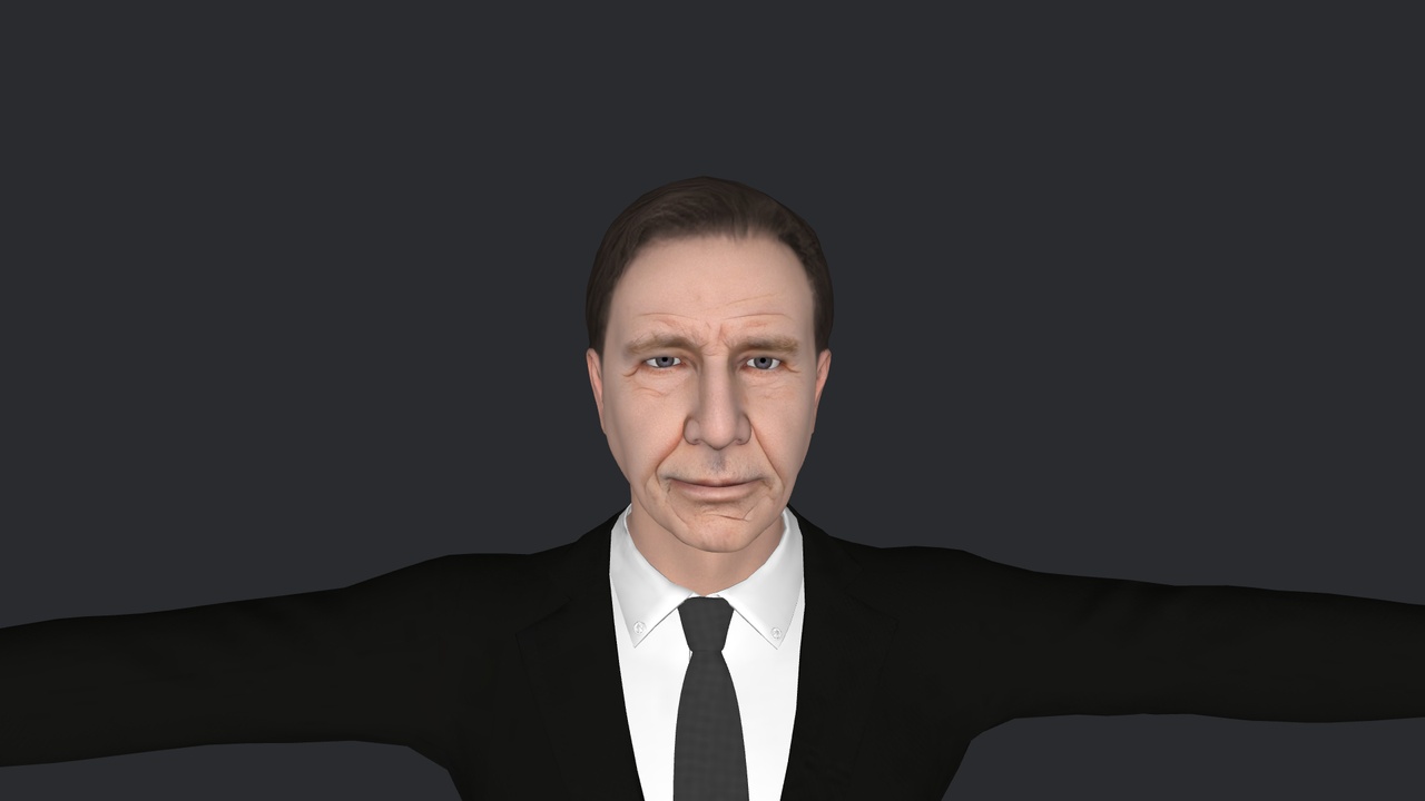 Media 1 for listing Harrison Ford-V2 Hyper Realistic Full Body Fully Rigged 3D Character