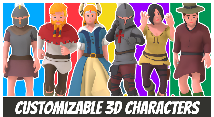 Customizable 3D Fantasy Characters Vol 2 | Fab