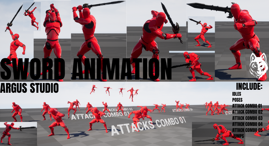 SWORD ANIMATION PACK 01 | Fab