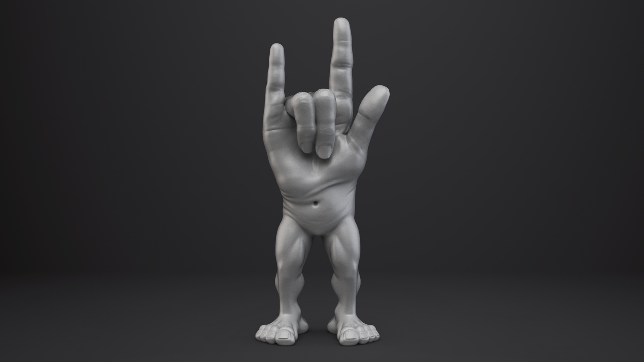 Media 1 for listing Hand Monster Character - Evil Hand Gesture