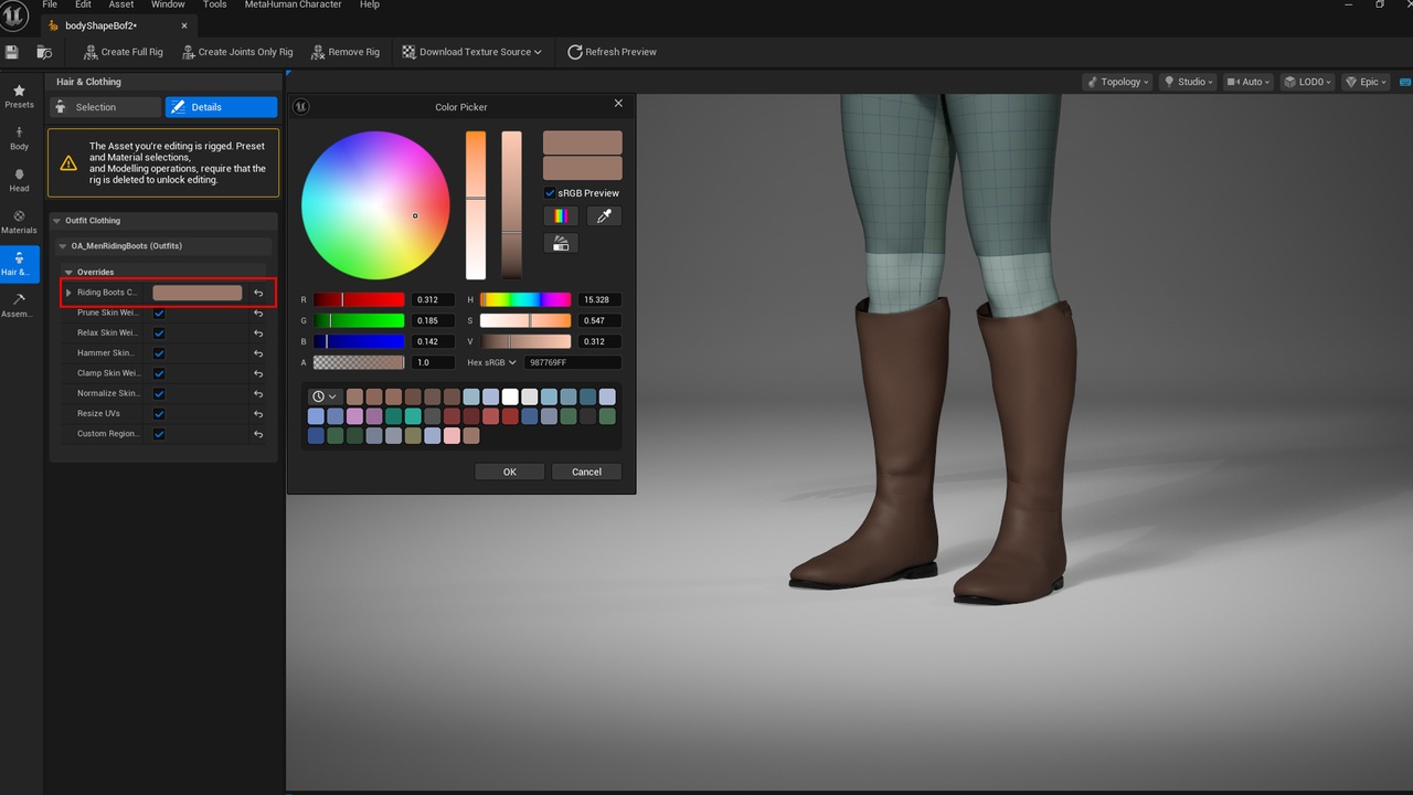Media 1 for listing Men Riding Boots - Metahuman Shoes - Parametric PBR Leather Boots