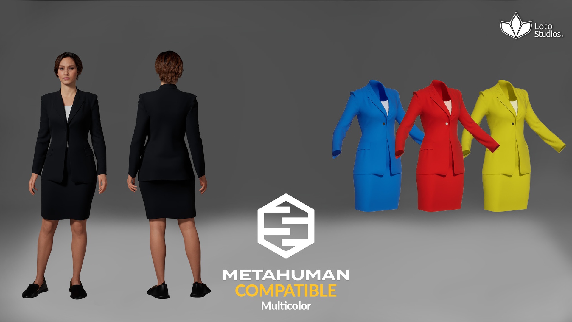 Media 1 for listing Business Woman Outfit - Metahuman Compatible