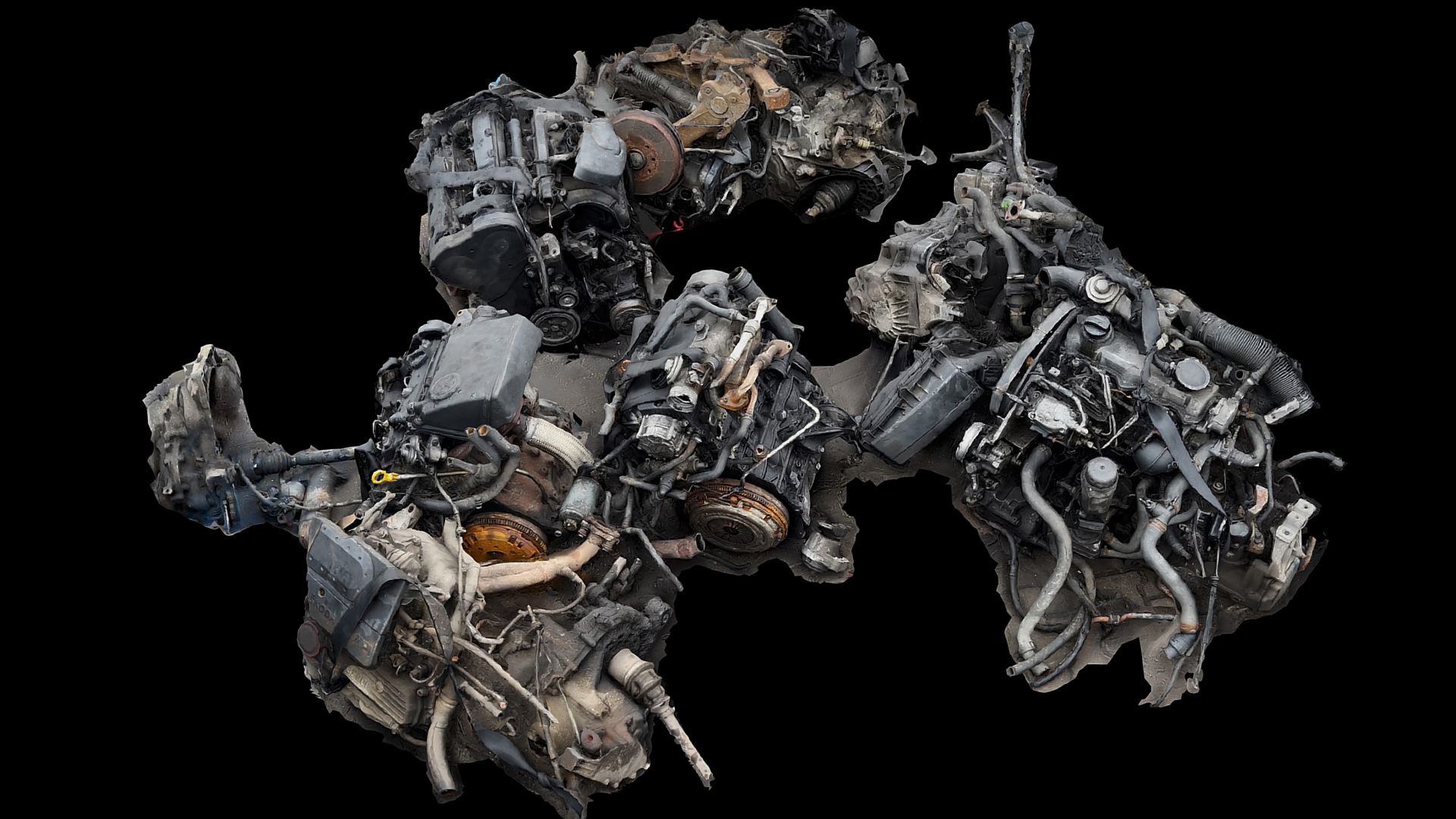 Se58 Scan Engine car engines junkyard partial scan ground RAW photogrammetry | Fab