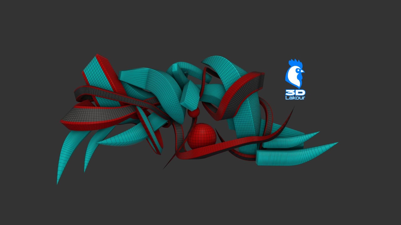 Media 1 for listing Graffiti 3D Modular in Unreal Engine | Typography | Abstract Sci-Fi