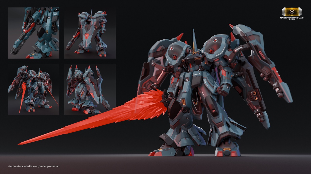 Media 1 for listing XC06 Scarab – Original Lowpoly Mecha | Game-Ready, Fully Rigged & Animated