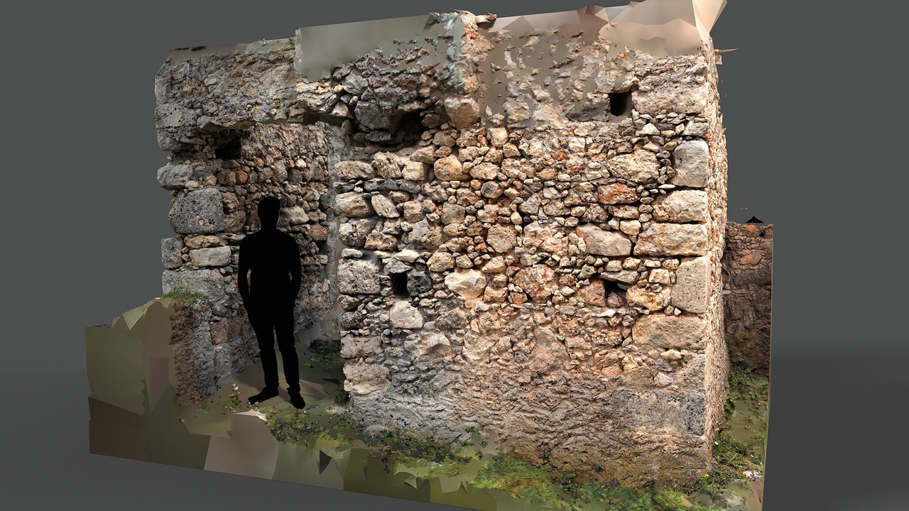 Media 1 for listing Abandoned Village Surface Scan - Stone Wall 03