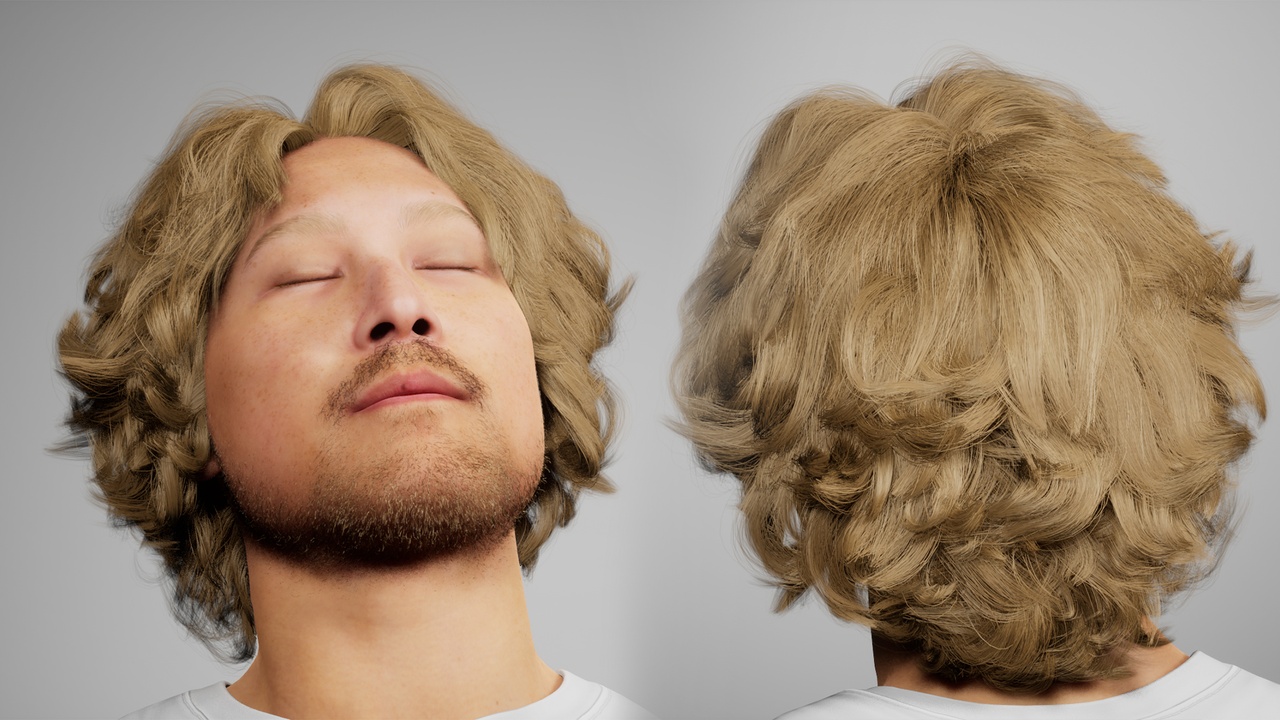 Media 1 for listing MetaHair 63- Groom hair for Metahuman - With low poly in additional files