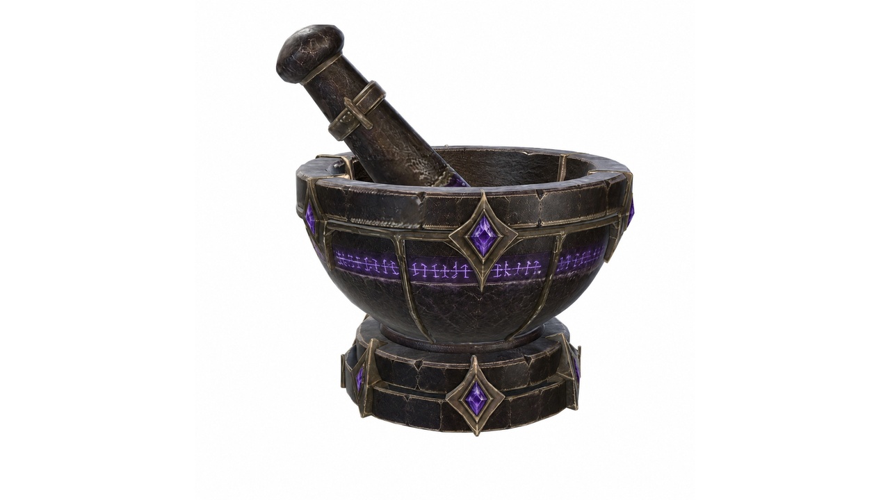 Media 1 for listing Fantasy Arcane Voidstone Alchemy Mortar