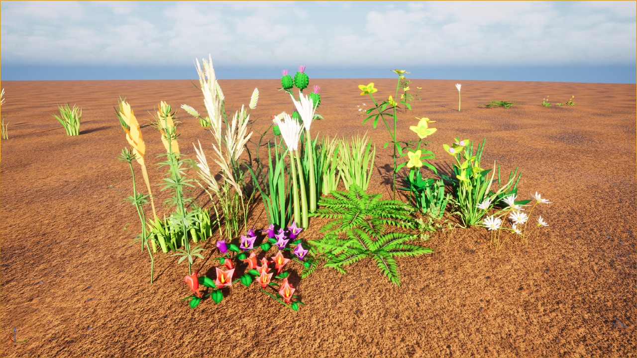 Media 1 for listing Stylized weeds plants grass nanite foliage