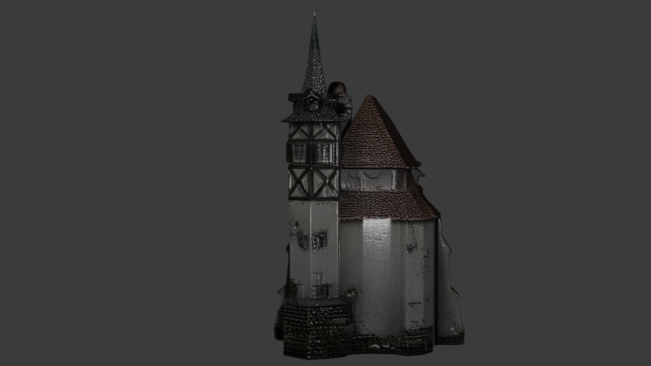 Media 1 for listing Medieval Fantasy Gatehouse Tower | Detailed 3D Printable Model