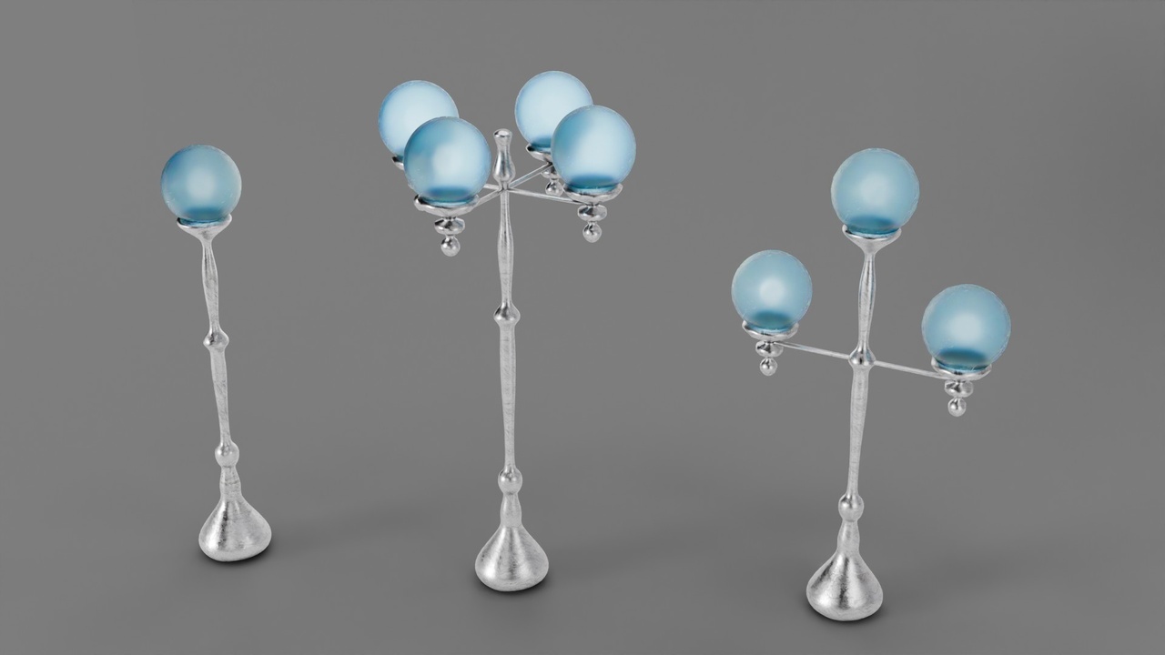 Media 1 for listing Classic Globe Street Lamp Set (3 Variations)