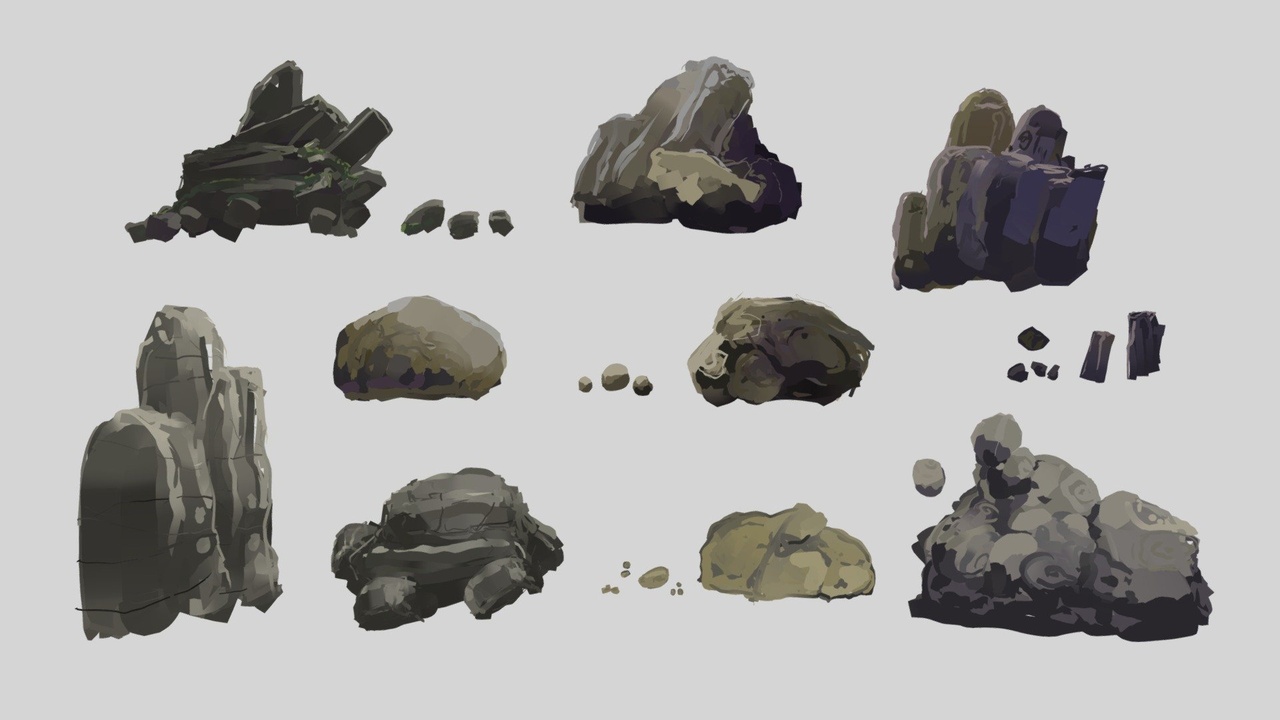 Fantasy Rocks - style elements asset pack collection | Fab