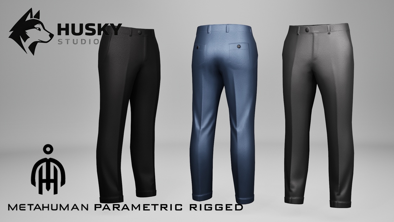 Media 1 for listing Suit Pants - 52 - Metahuman - Parametric outfit
