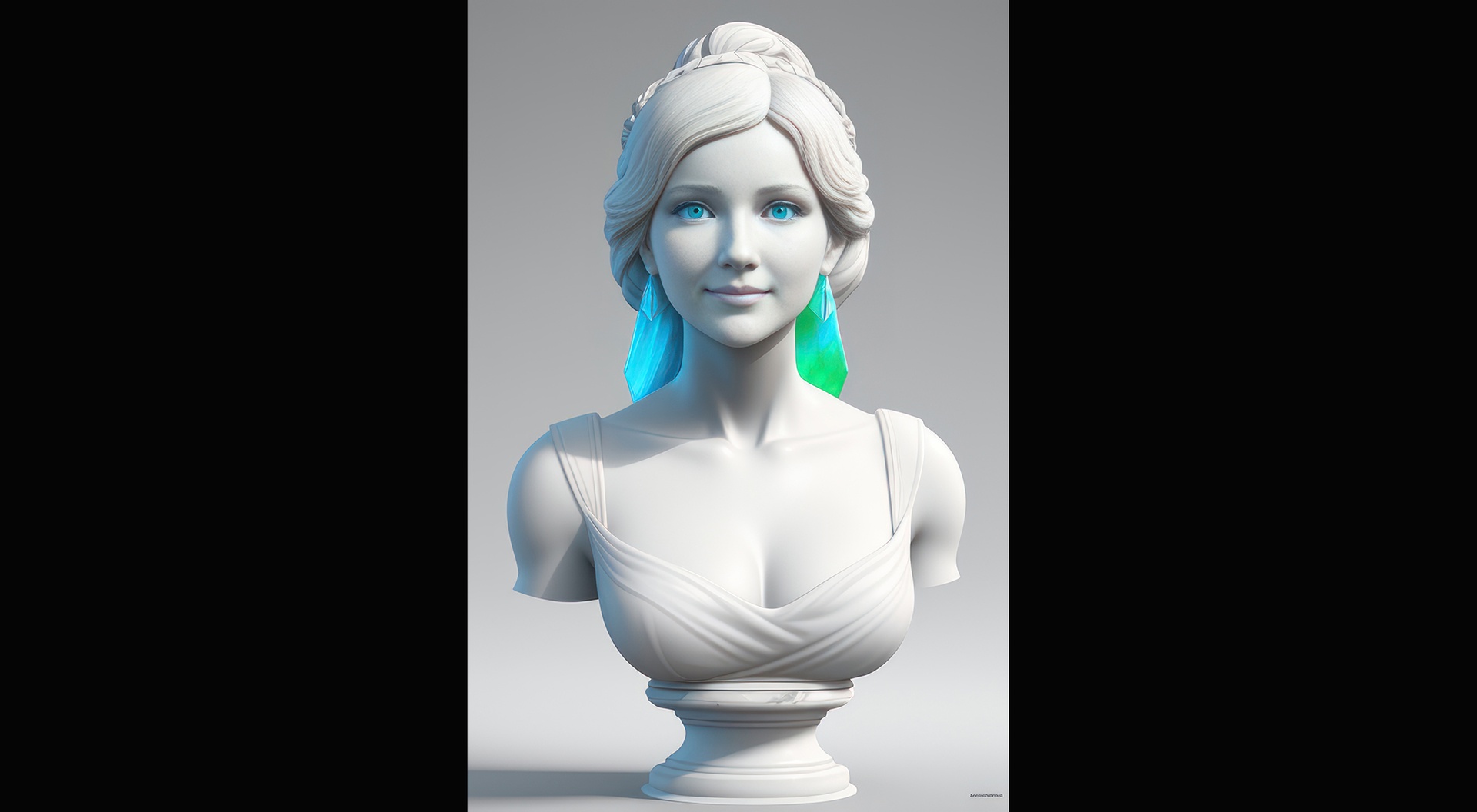Media 1 for listing 007 Digital sculpt Fantasy princess Bust Femalecharacter Portrait