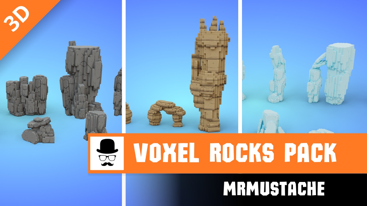 Media 1 for listing Voxel Rocks & Cliffs Pack