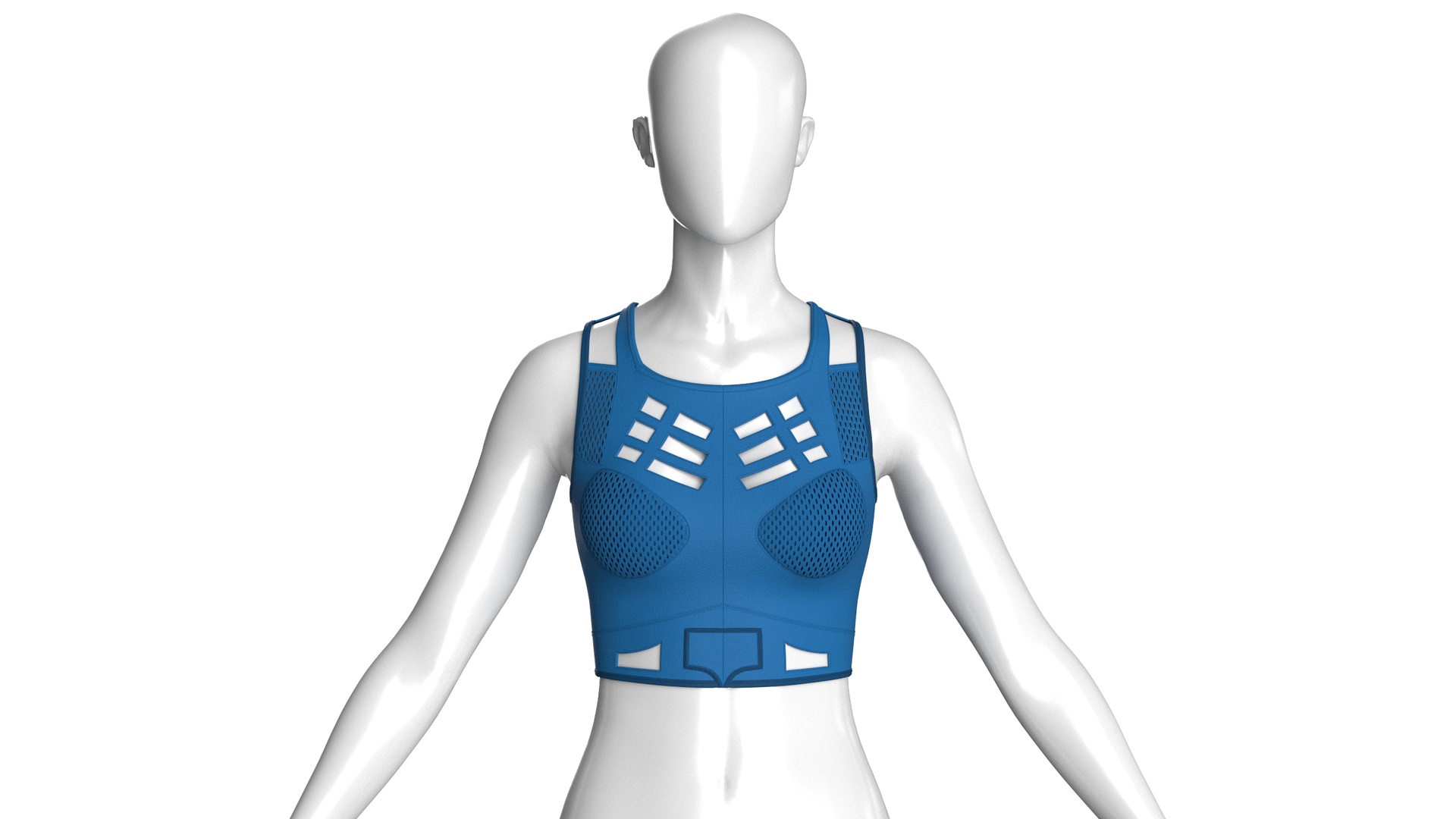 Media 1 for listing Girls Mesh Cut Out Crop Top | High Poly