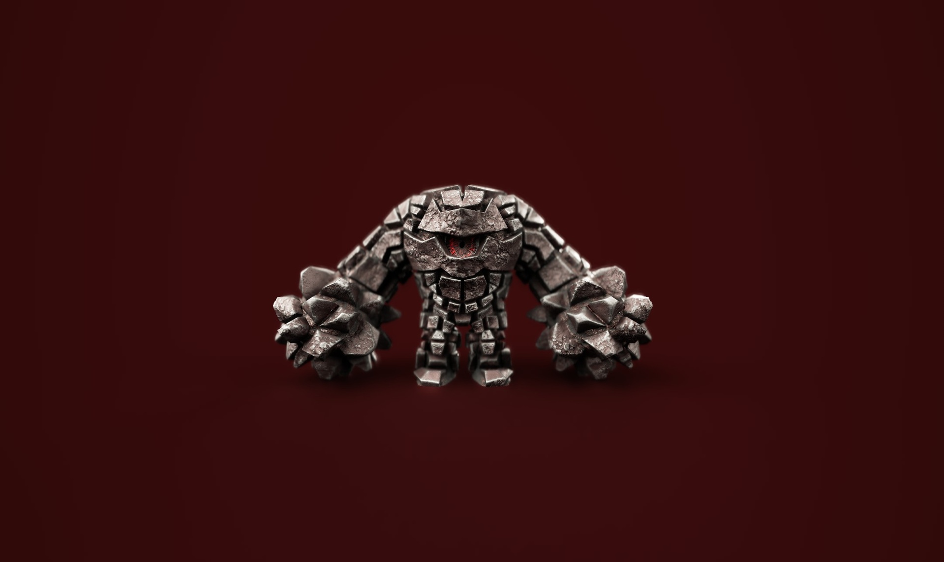 Media 1 for listing Evil Golem lowpoly fantasy creature