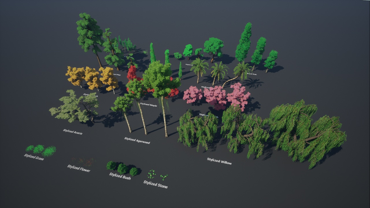商品 Stylized Plants Pack (Vegetations,Foliage) 的媒体 1