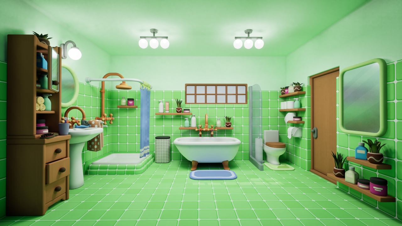 Media 1 for listing Cozy Cartoon World Bathroom