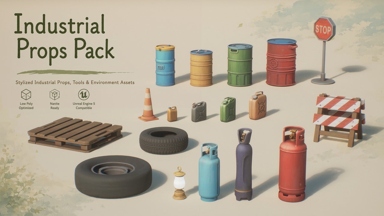 Media 1 for listing Industrial Props Pack