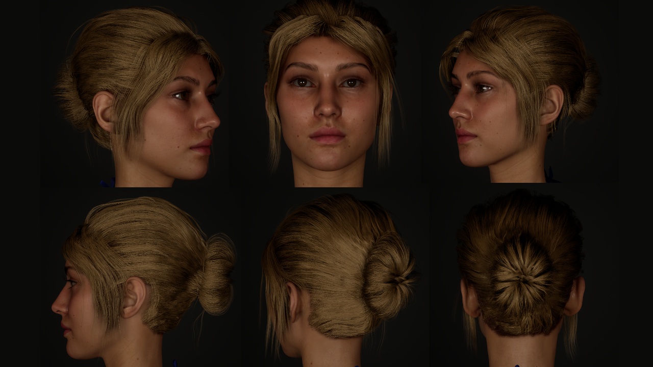Media 1 for listing Messy Buns Hairstyle - For MetaHuman