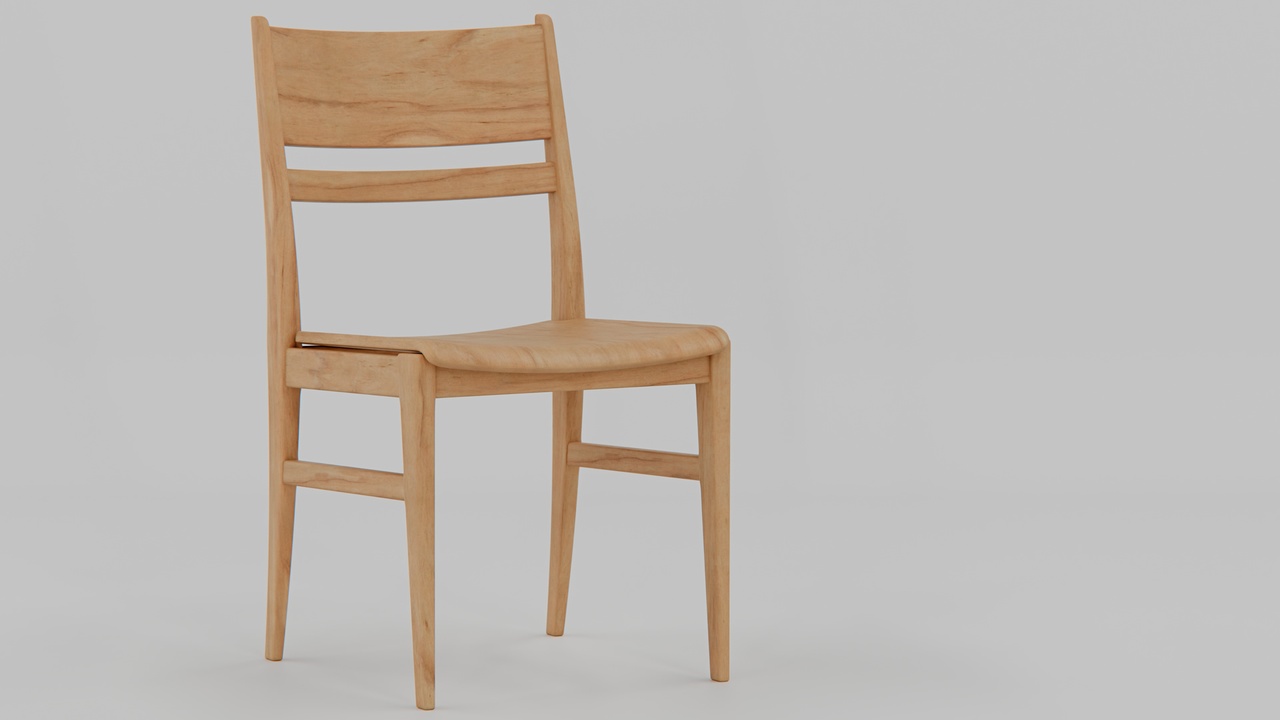 Media 1 for listing Minimalist Poplar Veneer Dining Chair