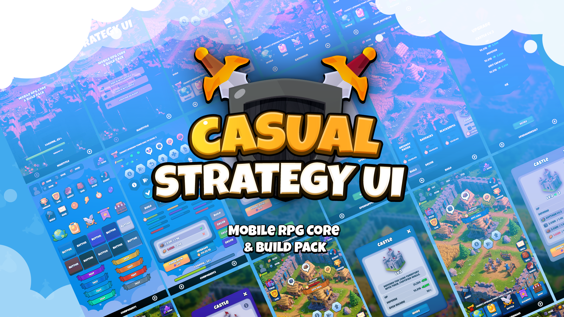 Best Rts Ui Casual Strategy UI Kit - Mobile RPG Core & Build Pack | Fab