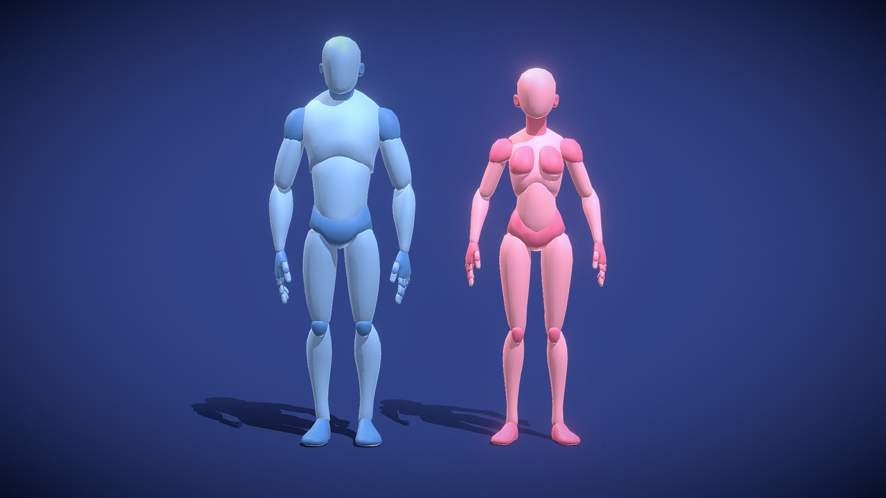 Media 1 for listing Base Mesh Pack - Normal Humanoid Mannequins