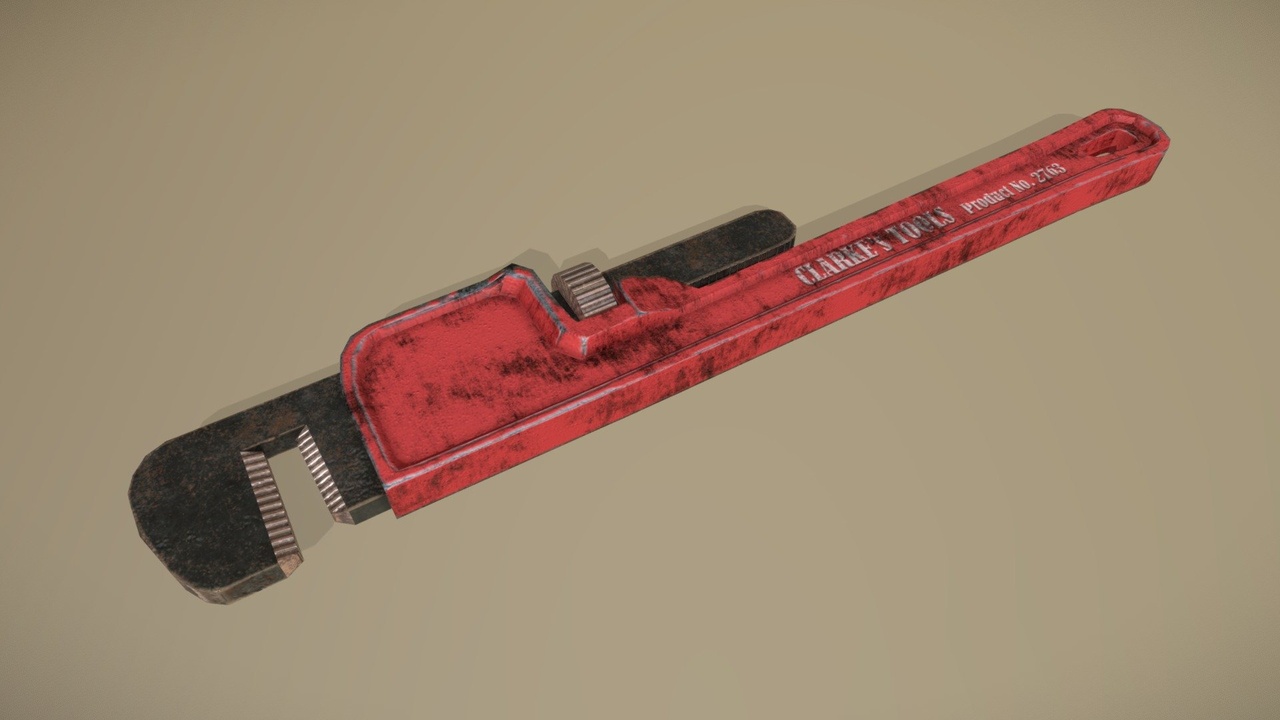 Media 1 for listing Low-Poly Pipe Wrench